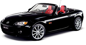 Brilliant Black exterior/red interior with six-speed manual transmission