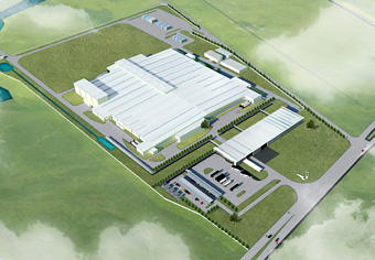 A rendering of the plant at completion