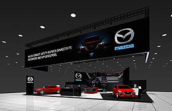 Rendering of the Mazda stand at 2014 International CES