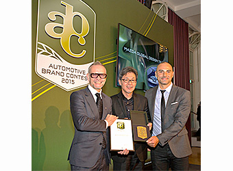 Mazda design team accepts 'Team of the Year' award