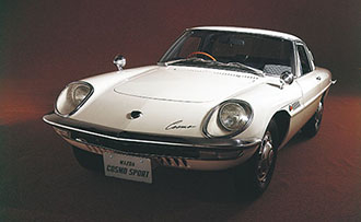 Introduces 110S (known as Mazda Cosmo Sport in Japan), with rotary engine vehicle