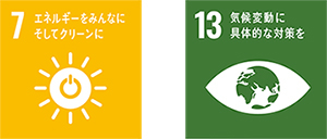 「SDGs : GOAL7 / GOAL13」